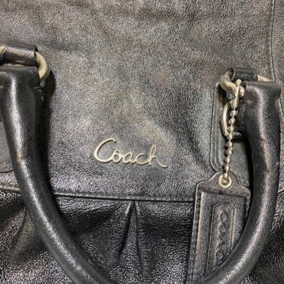 Coach Black Women's Satchel Doctors Bag Shoulder Bag Large - Picture 3 of 12
